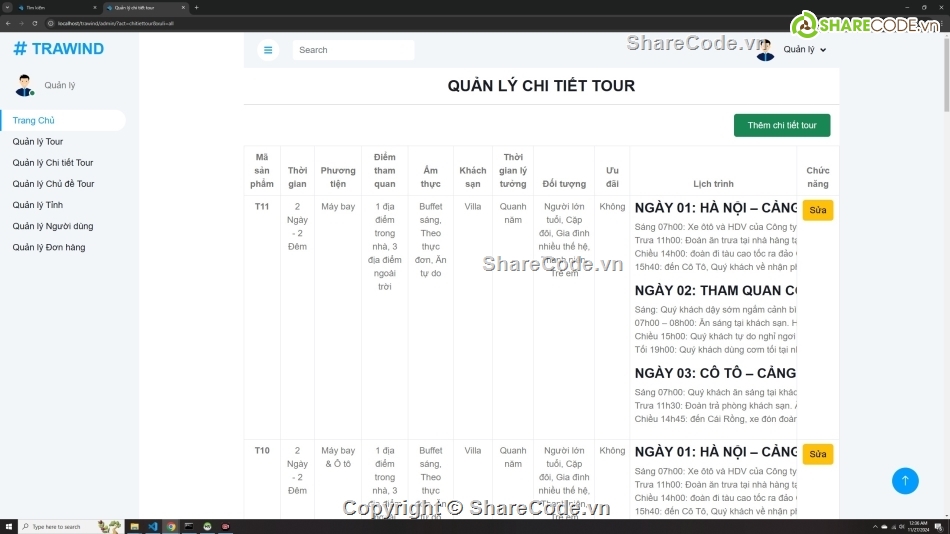 web php,sharecode php web du lịch,website php du lịch,web code php thương mại